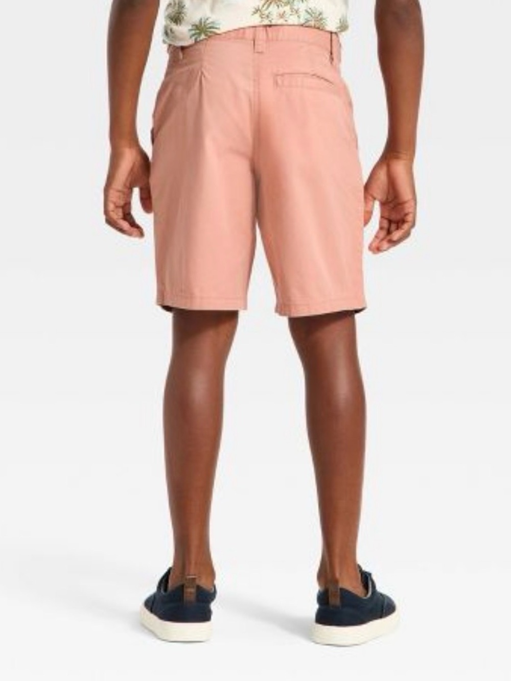NWT Boy’s Cat & Jack coral Flat Front Shorts Size L (10/12) - Picture 2 of 15
